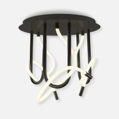 Wszystkie Lampy Sufitowe|Zumaline Lampa sufitowa LED czarna BALBO 50 cm