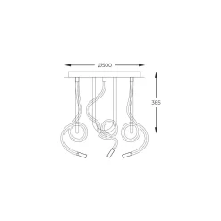 Wszystkie Lampy Sufitowe|Zumaline Lampa sufitowa LED czarna BALBO 50 cm