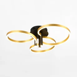inny Lampa sufitowa LED czarno-złota CARUSO