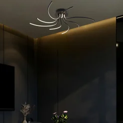 Wszystkie Lampy Sufitowe|Zumaline Lampa sufitowa LED DIOGO czarna