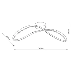 Wszystkie Lampy Sufitowe|Zumaline Lampa sufitowa LED ERDA czarna