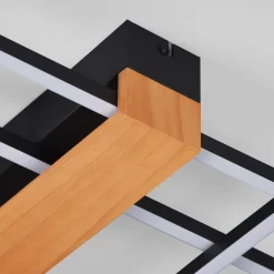 Wszystkie Lampy Sufitowe|Zumaline Lampa sufitowa LED geometryczna drewno sosnowe MINAR 54 cm