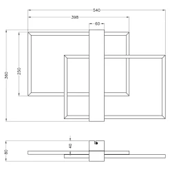 Wszystkie Lampy Sufitowe|Zumaline Lampa sufitowa LED geometryczna drewno sosnowe MINAR 54 cm