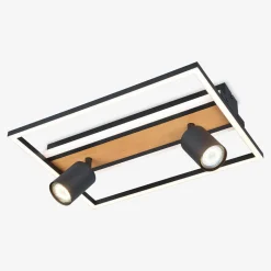 Wszystkie Lampy Sufitowe|Zumaline Lampa sufitowa LED geometryczna drewno KORDA
