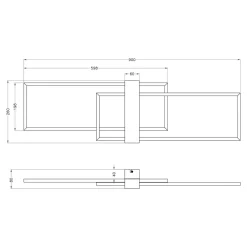 Wszystkie Lampy Sufitowe|Zumaline Lampa sufitowa LED geometryczna drewno sosnowe MINAR 90 cm