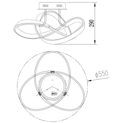 Wszystkie Lampy Sufitowe|Zumaline Lampa sufitowa LED INDIGO matowa czarna