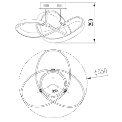 Wszystkie Lampy Sufitowe|Zumaline Lampa sufitowa LED INDIGO
