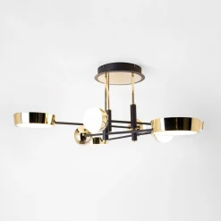 Zumaline Lampa sufitowa LED LARA czarno-złota