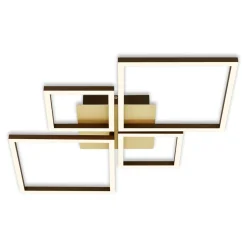 Wszystkie Lampy Sufitowe| Lampa sufitowa LED obrotowa złoto brązowa FRAME 75 cm