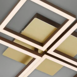 Wszystkie Lampy Sufitowe| Lampa sufitowa LED obrotowa złoto brązowa FRAME 75 cm