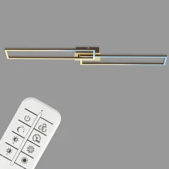 Lampa sufitowa LED obrotowa złoto brązowa FRAME 110 cm