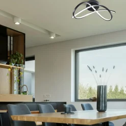 Zumaline Lampa sufitowa LED PAUL czarna