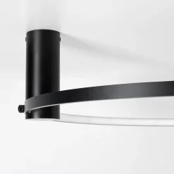 Zumaline Lampa sufitowa LED pierścieniowa czarna HORIK 60 cm