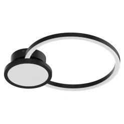 Zumaline Lampa sufitowa LED pierścieniowa czarna DESIO