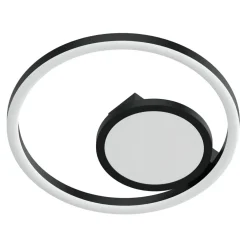 Wszystkie Lampy Sufitowe|Zumaline Lampa sufitowa LED pierścieniowa czarna DESIO 50 cm
