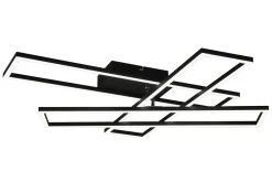Lampa sufitowa LED ramka czarna CORSO z pilotem