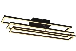 Lampa sufitowa LED ramka czarna CORSO z pilotem