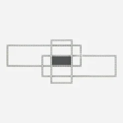 Wszystkie Lampy Sufitowe|Zumaline Lampa sufitowa LED ramka czarna ERVI z pilotem