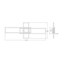Wszystkie Lampy Sufitowe|Zumaline Lampa sufitowa LED ramka czarno-złota LUMENZ z pilotem