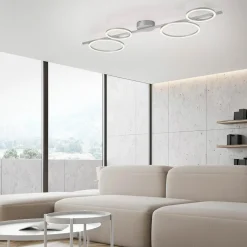 Paul Neuhaus Lampa sufitowa LED srebrna MINI RITUS