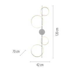 Paul Neuhaus Lampa sufitowa LED srebrna MINI RITUS