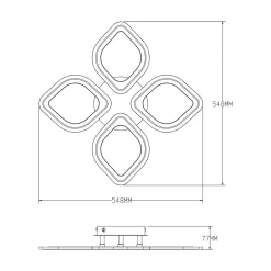 Zumaline Lampa sufitowa LED 30W biała chrom ILLUMIA
