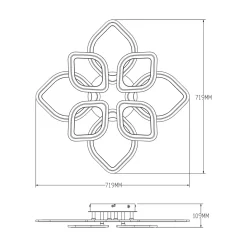Wszystkie Lampy Sufitowe|Zumaline Lampa sufitowa LED 75W biała chrom ILLUMIA