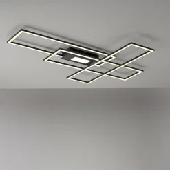 Wszystkie Lampy Sufitowe|Paul Neuhaus Lampa sufitowa LED 45W czarna ASMIN z pilotem