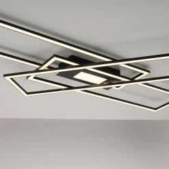 Wszystkie Lampy Sufitowe|Paul Neuhaus Lampa sufitowa LED 45W czarna ASMIN z pilotem