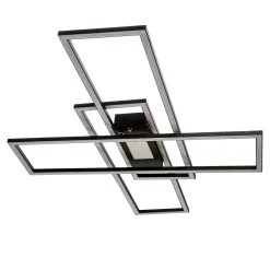 Wszystkie Lampy Sufitowe|Paul Neuhaus Lampa sufitowa LED 45W czarna ASMIN z pilotem