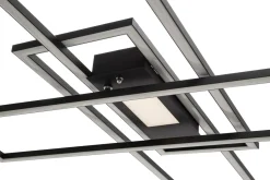 Wszystkie Lampy Sufitowe|Paul Neuhaus Lampa sufitowa LED 45W czarna ASMIN z pilotem