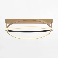 Paul Neuhaus Lampa sufitowa LED Wi-Fi czarno-złota Q-BELUGA z pilotem