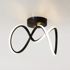 Wszystkie Lampy Sufitowe|Zumaline Lampa sufitowa LED wstęga czarna CLINT 41 cm