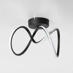 Wszystkie Lampy Sufitowe|Zumaline Lampa sufitowa LED wstęga czarna CLINT 41 cm