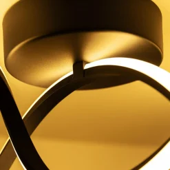 Wszystkie Lampy Sufitowe|Zumaline Lampa sufitowa LED wstęga czarna CLINT 41 cm