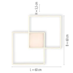 Paul Neuhaus Lampa sufitowa LED z pilotem srebrna ASMIN