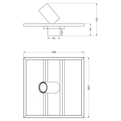 Zumaline Lampa sufitowa LED z reflektorem geometryczna drewno KORDA