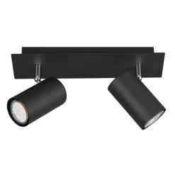 Listwy Oświetleniowe|Wszystkie Lampy Sufitowe| Lampa sufitowa listwa 2 reflektory czarna MARLEY