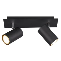 Listwy Oświetleniowe|Wszystkie Lampy Sufitowe| Lampa sufitowa listwa 2 reflektory czarna MARLEY