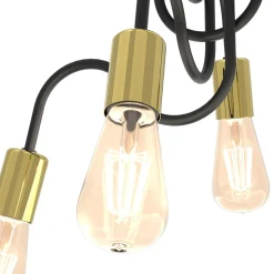 Wszystkie Lampy Sufitowe|Luminex Lampa sufitowa loftowa czarno-złota DOW IV