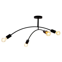 Wszystkie Lampy Sufitowe|domiluce Lampa sufitowa loftowa czarna KORTE 4