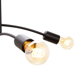 Wszystkie Lampy Sufitowe|domiluce Lampa sufitowa loftowa czarna KORTE 4