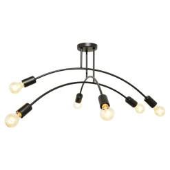 Wszystkie Lampy Sufitowe|domiluce Lampa sufitowa loftowa czarna KORTE 6