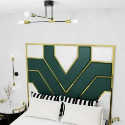 Wszystkie Lampy Sufitowe|Luminex Lampa sufitowa loftowa czarno-złota FLAME