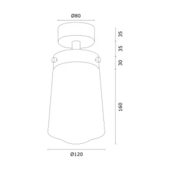 inny Lampa sufitowa mosiądz PASADENA