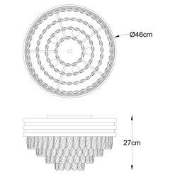 Wszystkie Lampy Sufitowe|Zumaline Lampa sufitowa NAICA C0525-05A-P7D7