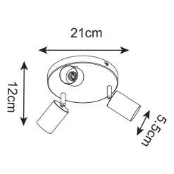 Wszystkie Lampy Sufitowe|Zumaline Lampa sufitowa 3-punktowa czarno-złota VILA