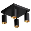 Wszystkie Lampy Sufitowe| Lampa sufitowa 4-punktowa czarno-złota MARIBEL IV