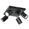 LED-POL Lampa sufitowa 4-punktowa czarna ORO GAVIA