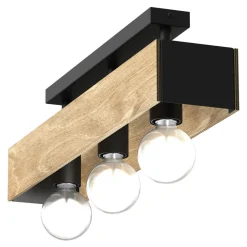 Wszystkie Lampy Sufitowe|Luminex Lampa sufitowa rustykalna drewniana MILUZA III